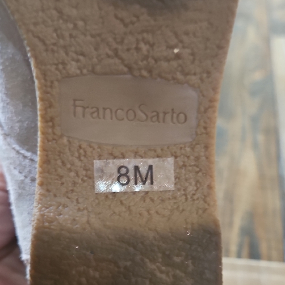 Franco Sarto Taupe Suede Ankle Boots - Picture 6 of 9